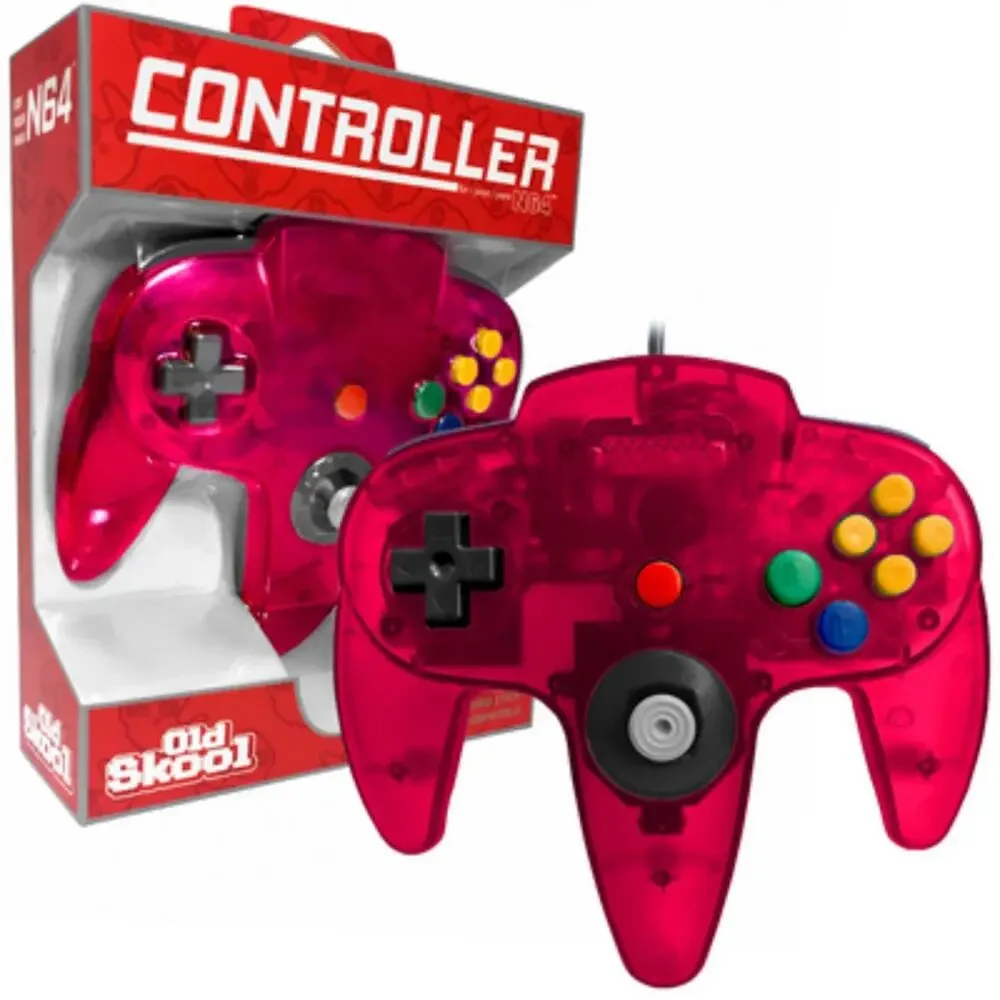 2 N64 Controllers - Jungle Green & Watermelon Red (NEW) - Nintendo64 - Funtastic